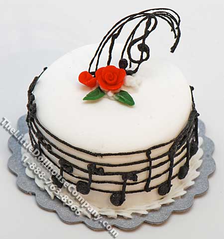 (image for) Dollhouse Scale Model Musical Note Themed Cake